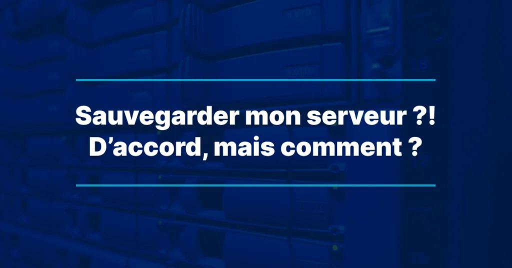 Back up my server?! Fine, but how?